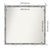 Amanti Art Home Mirror, Wall Mount Scratched Wave Chrome Bathroom Mirror (30 x 24 in.), Traditional Mirror from USA view 4