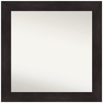 Amanti Art Brown Bathroom Mirror for Over Sink, 32x32 Furniture Espresso Square Vanity Mirror, Large Casual Frame, Hangs Horizonally and Vertically, Bathroom Wall Decor, Non-Beveled Edge