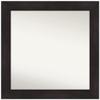 Amanti Art Brown Bathroom Mirror for Over Sink, 32x32 Furniture Espresso Square Vanity Mirror, Large Casual Frame, Hangs Horizonally and Vertically, Bathroom Wall Decor, Non-Beveled Edge view 1