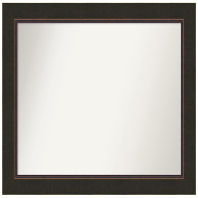 Amanti Art Bronze Bathroom Mirror for Over Sink, 33x44 Milano Bronze Rectangle Vanity Mirror, X-Large Casual Wood Frame, Hangs Horizonally and Vertically, Bathroom Wall Decor, Non-Beveled Edge