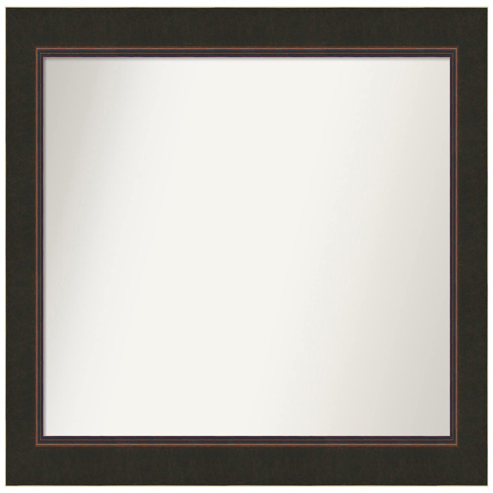 Amanti Art Bronze Bathroom Mirror for Over Sink, 33x44 Milano Bronze Rectangle Vanity Mirror, X-Large Casual Wood Frame, Hangs Horizonally and Vertically, Bathroom Wall Decor, Non-Beveled Edge