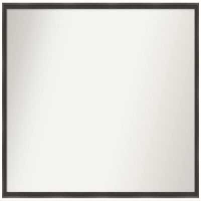 Amanti Art Brown Wall Mirror 28x39 Hardwood Wedge Chocolate Rectangle Bathroom Mirror for Wall Decor Living Room, X-Large Casual Wood Frame, Hangs Horizonally and Vertically, Bathroom Decor,