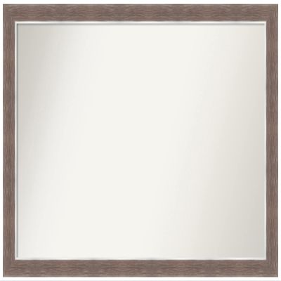 Amanti Art Brown Bathroom Mirror for Over Sink, 27x39 Noble Mocha Rectangle Vanity Mirror, Large Casual Frame, Hangs Horizonally and Vertically, Bathroom Wall Decor, Non-Beveled Edge