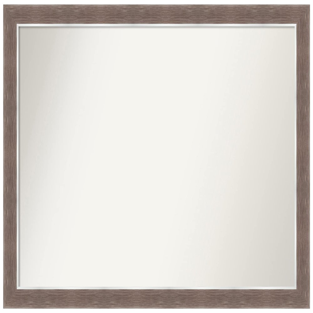 Amanti Art Brown Bathroom Mirror for Over Sink, 27x39 Noble Mocha Rectangle Vanity Mirror, Large Casual Frame, Hangs Horizonally and Vertically, Bathroom Wall Decor, Non-Beveled Edge
