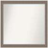 Amanti Art Brown Bathroom Mirror for Over Sink, 25x31 Eva Brown Narrow Rectangle Vanity Mirror, Large Country Rustic Frame, Hangs Horizonally and Vertically, Bathroom Wall Decor, Non-Beveled Edge view 1