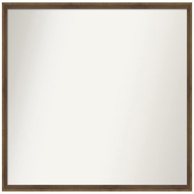 Amanti Art Bronze Bathroom Mirror for Over Sink, 23x29 Lucie Light Bronze Rectangle Vanity Mirror, Large Modern Wood Frame, Hangs Horizonally and Vertically, Bathroom Wall Decor, Non-Beveled Edge