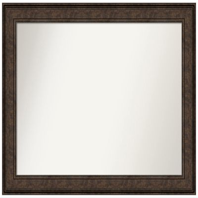 Amanti Art Bronze Bathroom Mirror for Over Sink, 30x42 Ridge Bronze Rectangle Vanity Mirror, Large Traditional Frame, Hangs Horizonally and Vertically, Bathroom Wall Decor, Non-Beveled Edge
