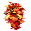 Fall wreath, Sunflower swag for front door, Fall wreath kitchen, farmhouse decorations view 1