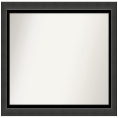 Amanti Art Black Wall Mirror 29x41 Tuxedo Black Rectangle Bathroom Mirror for Wall Decor Living Room, Large Casual Frame, Hangs Horizonally and Vertically, Bathroom Decor, Non-Beveled Edge