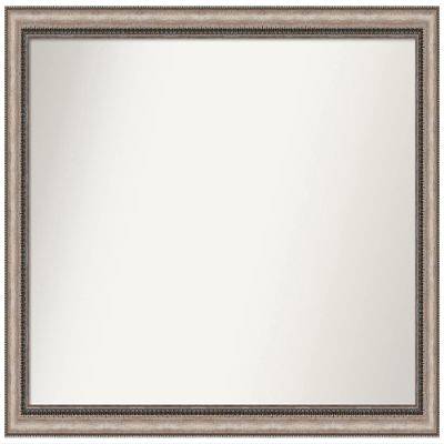 Amanti Art Silver Bathroom Mirror for Over Sink, 31x42 Lyla Ornate Silver Rectangle Vanity Mirror, X-Large Traditional Frame, Hangs Horizonally and Vertically, Bathroom Wall Decor, Non-Beveled Edge