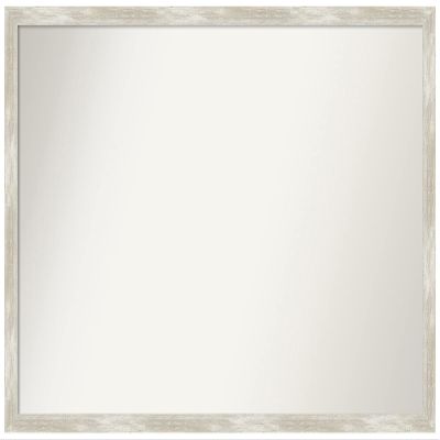 Amanti Art Silver Wall Mirror 26x38 Crackled Metallic Narrow Rectangle Bathroom Mirror for Wall Decor Living Room, Large Casual Frame, Hangs Horizonally and Vertically, Bathroom Decor, Non-Beveled