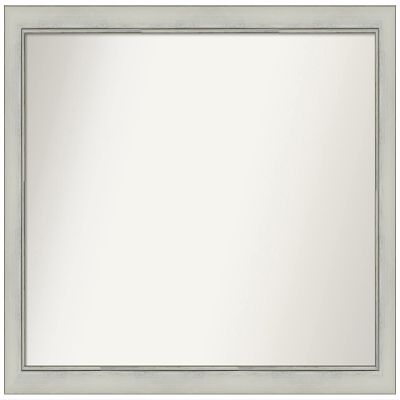 Amanti Art Silver Bathroom Mirror for Over Sink, 31x42 Flair Silver Patina Rectangle Vanity Mirror, X-Large Traditional Frame, Hangs Horizonally and Vertically, Bathroom Wall Decor, Non-Beveled Edge