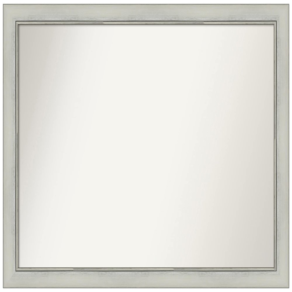 Amanti Art Silver Bathroom Mirror for Over Sink, 31x42 Flair Silver Patina Rectangle Vanity Mirror, X-Large Traditional Frame, Hangs Horizonally and Vertically, Bathroom Wall Decor, Non-Beveled Edge