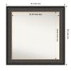Amanti Art Black Bathroom Mirror for Over Sink, 32x32 Thomas Black Bronze Square Vanity Mirror, Large Traditional Frame, Hangs Horizonally and Vertically, Bathroom Wall Decor, Non-Beveled Edge view 4