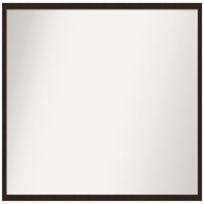 Amanti Art Brown Wall Mirror 25x37 Carlisle Espresso Narrow Rectangle Bathroom Mirror for Wall Decor Living Room, Large Country Rustic Wood Frame, Hangs Horizonally and Vertically, Bathroom Decor, Non