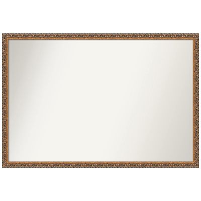 Amanti Art Bronze Wall Mirror 26x38 Antique Bronze Rectangle Bathroom Mirror for Wall Decor Living Room, Large Traditional Wood Frame, Hangs Horizonally and Vertically, Bathroom Decor, Non-Beveled