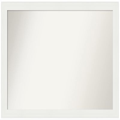 Amanti Art White Wall Mirror 27x39 Vanity White Narrow Rectangle Bathroom Mirror for Wall Decor Living Room, Large Casual Frame, Hangs Horizonally and Vertically, Bathroom Decor, Non-Beveled Edge
