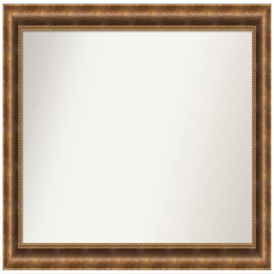 Amanti Art Bronze Wall Mirror 29x41 Manhattan Bronze Rectangle Bathroom Mirror for Wall Decor Living Room, Large Traditional Wood Frame, Hangs Horizonally and Vertically, Bathroom Decor, Non-Beveled