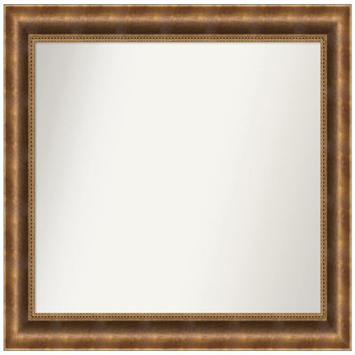 Amanti Art Bronze Wall Mirror 27x33 Manhattan Bronze Rectangle Bathroom Mirror for Wall Decor Living Room, Large Traditional Wood Frame, Hangs Horizonally and Vertically, Bathroom Decor, Non-Beveled