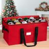 Christmas Ornament Storage Container,Box Stores Up to 54, Adjustable Dividers, Large Organizer Bin to Protect and Store Holiday Dcor view 2