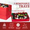 Christmas Ornament Storage Container,Box Stores Up to 54, Adjustable Dividers, Large Organizer Bin to Protect and Store Holiday Dcor view 3