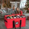 Christmas Ornament Storage Container,Box Stores Up to 54, Adjustable Dividers, Large Organizer Bin to Protect and Store Holiday Dcor view 4