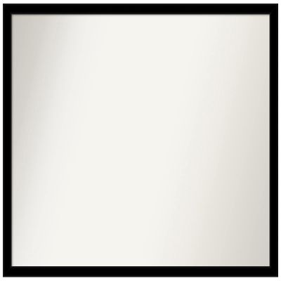 Amanti Art Black Bathroom Mirror for Over Sink, 23x29 Jet Black Rectangle Vanity Mirror, Large Modern Frame, Hangs Horizonally and Vertically, Bathroom Wall Decor, Non-Beveled Edge