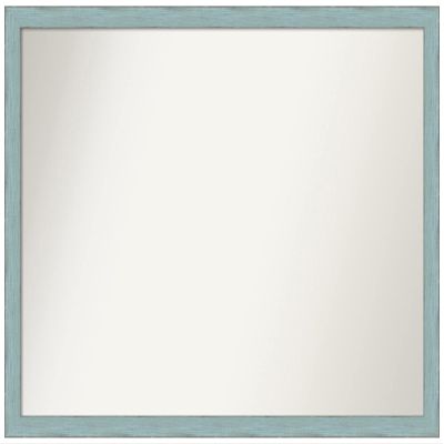 Amanti Art Blue Bathroom Mirror for Over Sink, 29x40 Sky Blue Rustic Rectangle Vanity Mirror, X-Large Rustic Wood Frame, Hangs Horizonally and Vertically, Bathroom Wall Decor, Non-Beveled Edge
