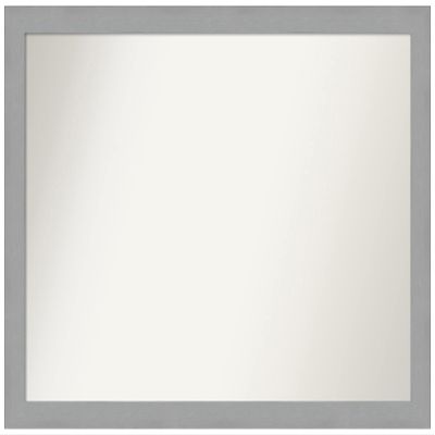 Amanti Art Silver Wall Mirror 30x41 Brushed Nickel Rectangle Bathroom Mirror for Wall Decor Living Room, X-Large Modern Frame, Hangs Horizonally and Vertically, Bathroom Decor, Non-Beveled Edge