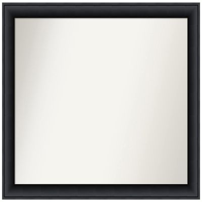 Amanti Art Black Wall Mirror 25x31 Nero Black Rectangle Bathroom Mirror for Wall Decor Living Room, Large Modern Wood Frame, Hangs Horizonally and Vertically, Bathroom Decor, Non-Beveled Edge
