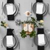 White Guest Napkins 100 Pack Disposable Paper Hand Towels with Black Stripe Elegant Wedding Bathroom Dinner Cocktail Party Napkins view 4