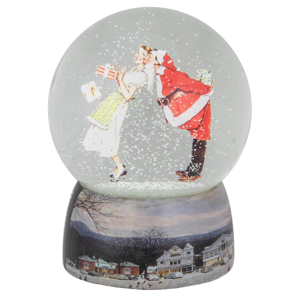 Northlight Norman Rockwell 'Christmas Surprise' Snow Globe, 6.5", White