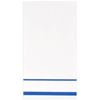 Gift Boutique 100 Blue Trim Lined Guest Napkins Disposable Paper Hand Towels for Bathroom, Wedding, Birthday, Baby Shower, Bridal Shower & Holiday Party Dcor