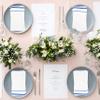 Gift Boutique 100 Blue Trim Lined Guest Napkins Disposable Paper Hand Towels for Bathroom, Wedding, Birthday, Baby Shower, Bridal Shower & Holiday Party Dcor view 4
