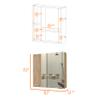 FM FURNITURE Mirrored Wall-Mounted Medicine Cabinet with Dual Doors, Adjustable Interior Shelves, Modern Bathroom Storage Organizer view 3