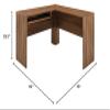 Modway Venture Modern MDF Wood L-Shaped Office Desk in Walnut view 2