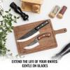 COOLINA Walnut Chopping Board - 12x9x1 Inch Charcuterie & Serving Tray for Meats, Vegetables, Cheese & More - Durable, Elegant Walnut Wood Cutting Board view 4