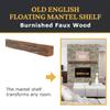 AZ Faux High-Density Polyurethane Faux Fireplace Mantel | Lightweight Rustic Floating Wood Beam with Mounting Strip and Touch-Up Kit | Old English | 48" L x 4" W x 4" H | Burnished view 3