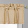3 Piece (K3) Kitchen Restaurant Bar Brunch Window Curtain Blackout Linen Faux Silk Tier Pair and Valance Rod Pocket Solid Colors (Gold Honey) view 2