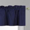 3 Piece (K3) Kitchen Restaurant Bar Brunch Window Curtain Blackout Linen Faux Silk Tier Pair and Valance Rod Pocket Solid Colors (Navy Indigo) view 2