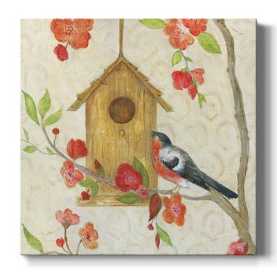Renditions Gallery Bird Canvas Wall Art for Bedroom Animal Picture Red Flower Artwork Painting Prints for Bedroom Bathroom Kitchen Living Room