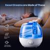 Cool Mist Humidifiers for Bedroom & Large Room (2.5L Water Tank) Quiet Ultrasonic Air Humidifier For Babies Nursery, Office, Indoor Plants & Whole House -Adjustable 360 Rotation Nozzle, Auto-Shut Off view 4