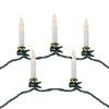 Northlight 10ct Flickering LED Clip On Candle Christmas Lights Green Wire, 7', White view 1