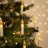 Northlight 10ct Flickering LED Clip On Candle Christmas Lights Green Wire, 7', White view 2