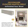 AZ Faux High-Density Polyurethane Faux Fireplace Mantel | Lightweight Rustic Floating Wood Beam with Mounting Strip and Touch-Up Kit | Old English | 48" L x 4" W x 4" H | Unfinished view 3