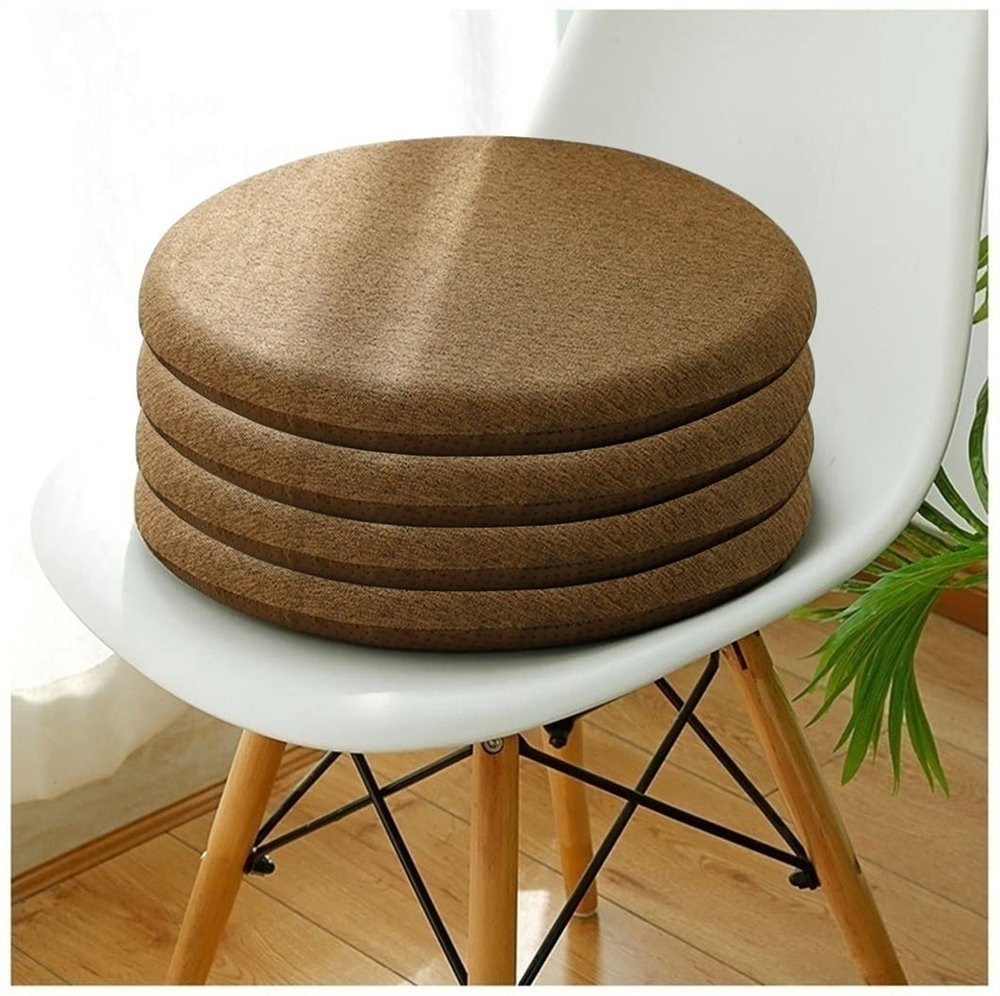 (1/2/4 Packs) Round Chair Cushion Seat Cushion Round Stool Cushion, Memory Foam Round Chair Pads Soft Seat Pads for Indoor/Outdoor, High Stool Dining Room Travel Office Use