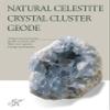 KALIFANO Raw AAA+ Celestite Crystal Cluster Geode - High Energy Natural Celestine Stone - Reiki Wicca Celestita Rock with Healing and Calming Effects (Family Owned and Operated) view 4