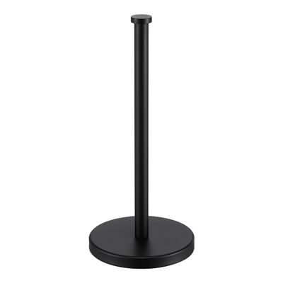 KES Black Paper Towel Holder Countertop Paper Towel Stand Kitchen Standing Paper Towel Roll Holder with Weighted Base for Standard or Mega Rolls SUS304 Stainless Steel Matte Black, KPH202S14B-BK