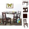AVENTIS Childs Espresso Rectangle Table with Shelf & 2 Chairs Blue Automobile Sleepover Travel Bundle with Auto Luggage, Nap Set, Lunchbox, Snack Box, Bottle, & Magnetic Playset Ages 3+ view 2