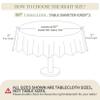 BYDOLL Table Cloth Round 90 Inch Fits Max80 Inch Diameter Top,2 Pack White Washable Outdoor Winkle and Stain Resistant Spillproof Polyester Tablecloth for Round Tables Party Cover view 2